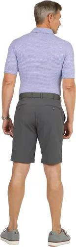 Miniatura 7 de IBKUL Polo de manga corta para hombre con protección solar UPF 50+ Icefil Cooling Circle Grid Print 94150 (ajuste moderno)