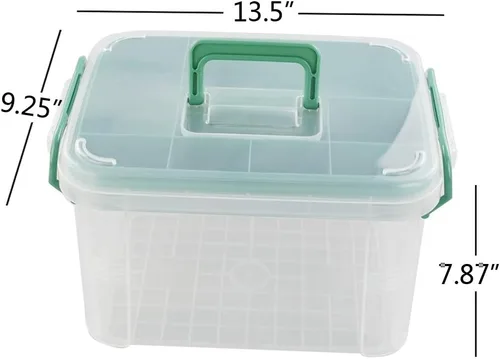 Miniatura 2 de Recipiente para botiquín de primeros auxilios, caja organizadora transparente, organizador de almacenamiento de medicamentos