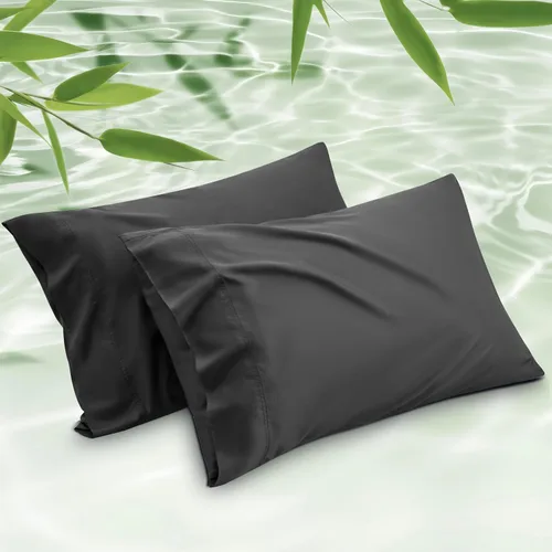 Miniatura 9 de Bedsure Juego de 2 fundas de almohada frescas de tamaño queen, rayón derivado de bambú, transpirables y suaves como la seda con cierre de sobre, 13