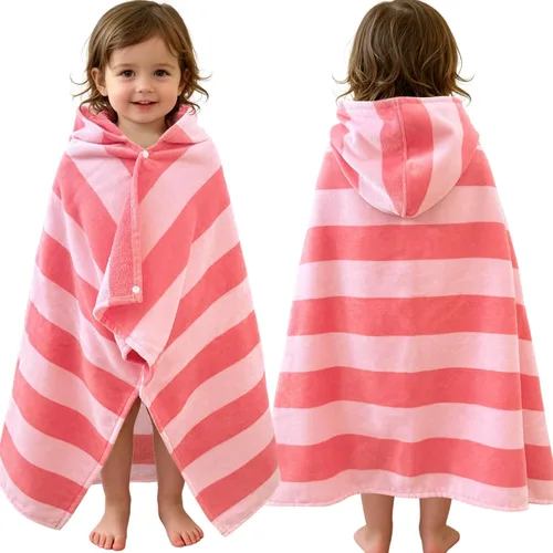 Miniatura 33 de VOOVA & MOVAS Toalla de playa con capucha para niños de 3 a 8 años, 30 x 50 pulgadas, suave, gruesa, grande, 100% algodón, absorbente para playa