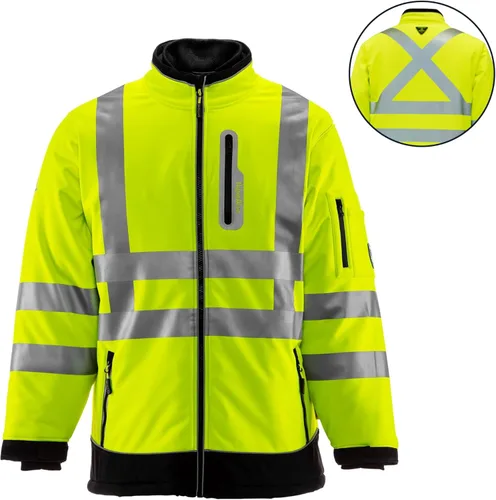 Miniatura 5 de RefrigiWear Chaqueta HiVis Extreme Softshell, abrigo aislante, clasificación de comodidad de -60°F