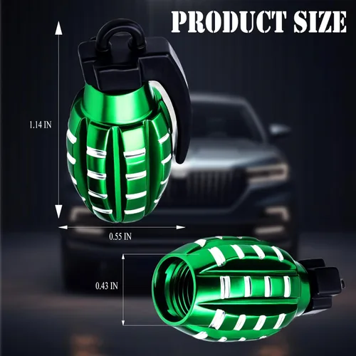 Miniatura 2 de 8 tapas de vástago de válvula de neumático, cubiertas universales de aleación de aluminio para automóviles, camiones, SUV, motocicletas, bicicletas
