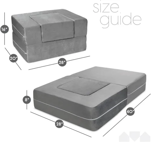Miniatura 3 de Milliard Sofá para Niños - Sofá Modular para Niños Pequeños y Bebés, Muebles de Sala de Juegos/Dormitorio (Gris Pequeño)