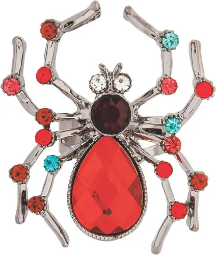 Rubie's Costume - Anillo de araña con gemas malvadas para mujer, multicolor, talla única, Varios colores