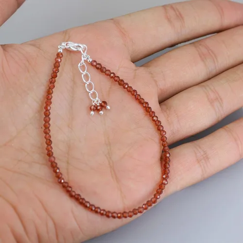 Miniatura 82 de Gempires - Pulseras de cuentas de piedras preciosas hechas a mano, ligeras, de cristal, para uso diario, hipoalergénicas, de 8 pulgadas, chapadas