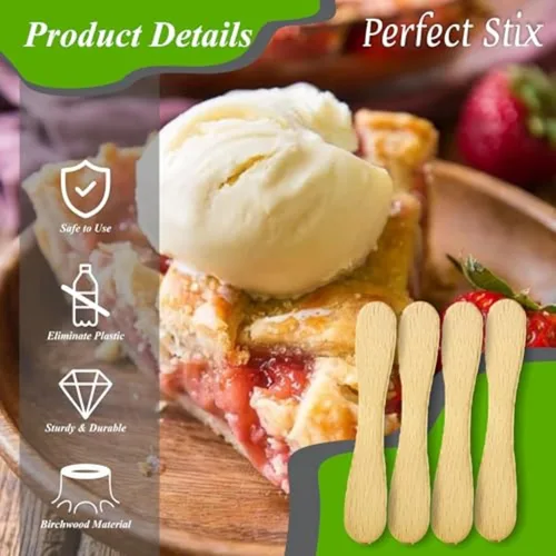 Miniatura 5 de Perfect Stix. Cucharas catadoras de madera. De 3,5 pulgadas de longitud (Paquete de 1000)