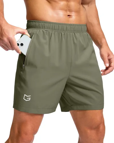 Miniatura 21 de G Gradual Pantalones cortos deportivos para correr para hombre con bolsillos con cremallera, de secado rápido, de 7 pulgadas, 5 pulgadas, 9