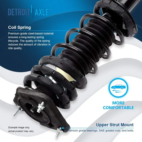 Miniatura 3 de Detroit Axle - 2 puntales traseros listos para Chevy Classic Malibu Pontiac Grand AM Olds Alero Cutlass Struts con resorte helicoidal reemplazo