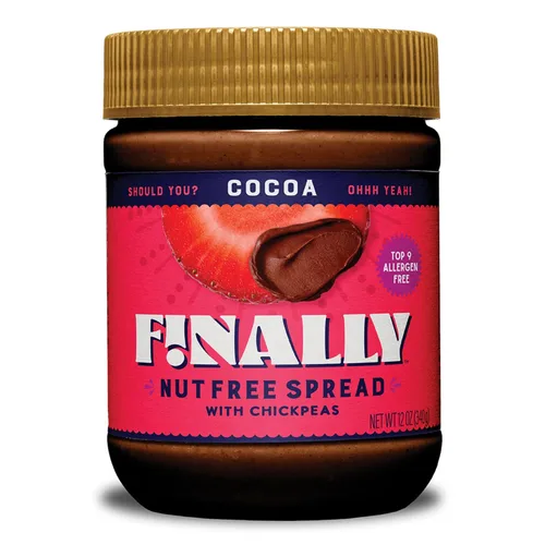 Finalmente! Untable de Cacao Sin Nueces - Mantequilla de Garbanzo Chocolate, Menos Azúcar Que Las Principales Marcas - Libre de Los 9 Principales