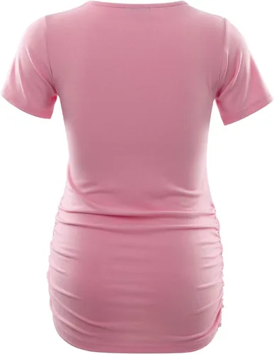 Miniatura 134 de GINKANA Blusas de maternidad de manga corta, diseño floral, fruncido, casual, para mamá, para embarazo