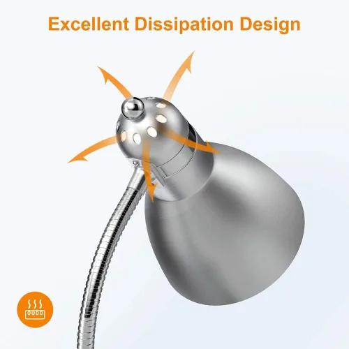 Miniatura 5 de LEPOWER Lámpara de pie, lámpara de pie de metal con cuello de ganso ajustable, base de metal pesado, lámpara de poste de lectura para oficina