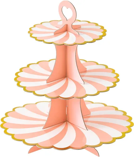 Miniatura 33 de Soleebee Soporte para Cupcakes de 3 Niveles, Torre de Cupcakes de Cartón, Torre de Soporte para Pasteles de Postre para Decoración de Cumpleaños