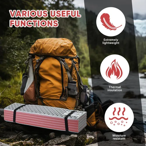 Miniatura 4 de Colchoneta de espuma ultraligera, almohadilla de espuma de celda cerrada impermeable para una insulación superior, colchoneta plegable