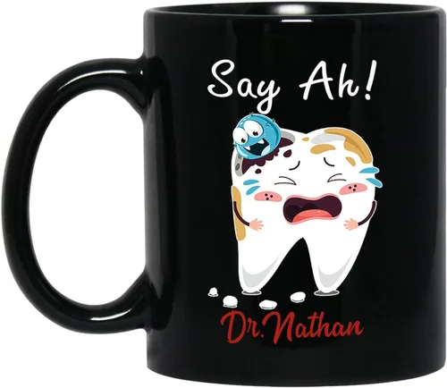 Miniatura 13 de Taza de café con texto en inglés "A Truly Great Dentist Is Hard To Find Difficult", taza de café negra de 11 onzas y 15 onzas, regalo personalizado