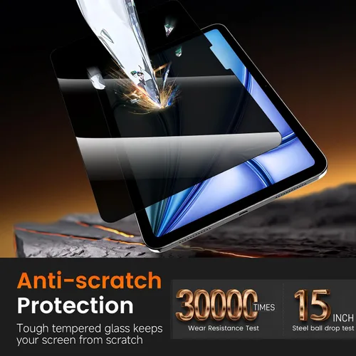 Miniatura 6 de PandaShield Paquete de 2 protectores de pantalla de privacidad de fácil instalación para iPad Air [11 pulgadas] M4/M3/M2 (2026/2025/2024)