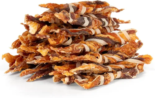 MON2SUN Golosinas para perros, palitos de cecina de triple sabor, palitos de pollo de pato y bacalao de 4.5 a 5 pulgadas para perros pequeños,