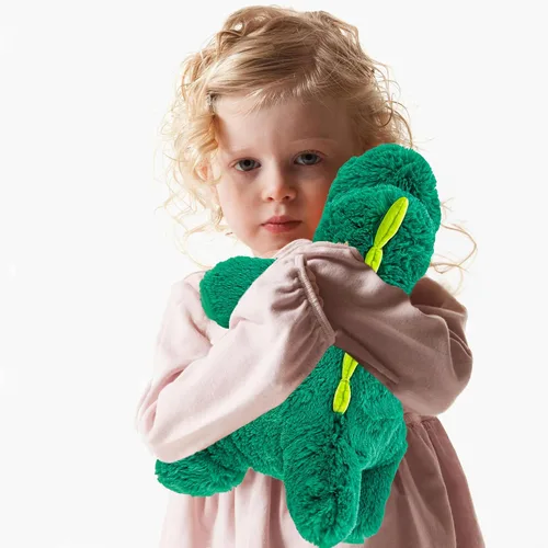 Miniatura 6 de YOUBLEK 16 pulgadas 2 libras - Animales de peluche con peso de dinosaurio verde, cómodo y sensorial, juguete Kawaii para abrazar, regalo