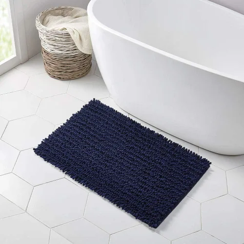 Miniatura 105 de Walensee Alfombra de baño antideslizante (24x17 pulgadas, rosa polvoriento) absorbente de agua, súper suave, lanuda de felpilla, lavable a máquina