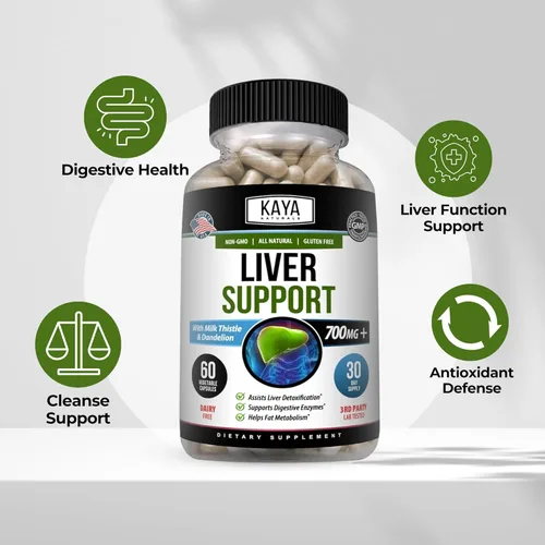 Miniatura 4 de Kaya Naturals Liver Cleanse Detox & Repair - Suplemento de cardo mariano - Desintoxicación hepática para mujeres y hombres - Extracto de alcachofa