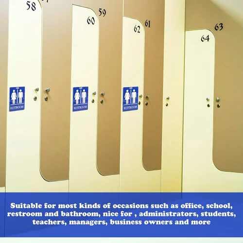 Miniatura 7 de Gersoniel 2 llaveros unisex para pase de baño, para aula, baño, pasillo, llave, con anillo para mujeres, hombres, negocios, restaurante, inodoro