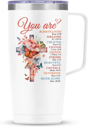 Miniatura 22 de SANDJEST Mejor Taza para Tía Taza de Tía con Asa 20oz Acero Inoxidable Taza de Café Aislada para Viaje Regalos para Tías de Sobrina Sobrino Regalo