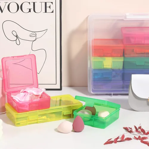 Miniatura 7 de Caja de almacenamiento de plástico para artes y manualidades, cajas de almacenamiento y organizadores con organizadores de caja de almacenamiento