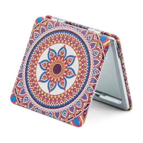 Miniatura 49 de Omiro - Espejo compacto, cuero PU clásico. Ampliación 1x/3x, ultra portátil para el bolsillo, ideal para bolsos y viajes (negro)