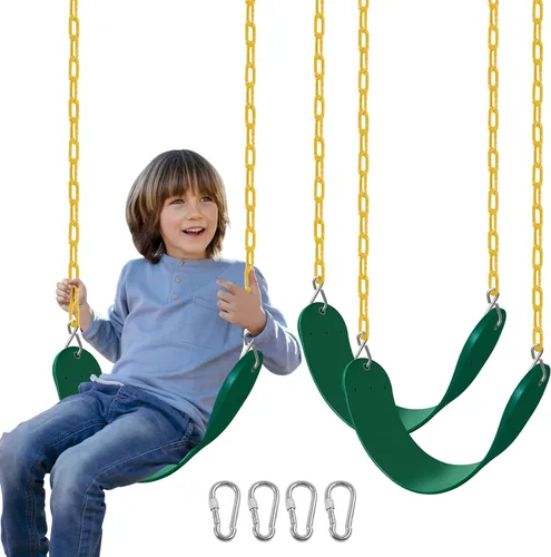 Juego de columpios: paquete de 2 unidades, adecuado para niños y adultos, viene con ganchos y cadenas, perfecto para patio trasero