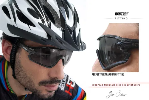 Miniatura 4 de Bertoni Gafas de sol deportivas polarizadas fotocromáticas ciclismo MTB con prescripción portador QUASAR