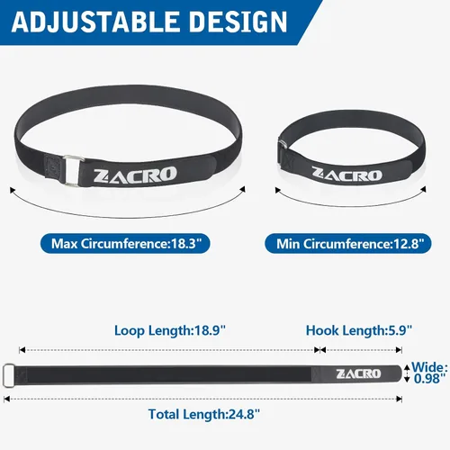 Miniatura 3 de Zacro Bike Rack Straps, 2/4 PCS Adjustable Bike Wheel Strap with Upgraded Gel Grip & Stonger Metal Buckle, 24/31.5 Inches Anti-Slip Bicycle Tire