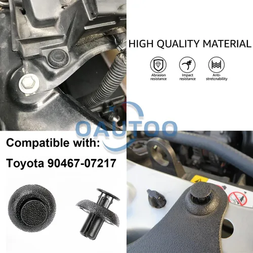 Miniatura 5 de Cubierta de acceso para soporte de radiador, deflector de aire y clip de retención de escudo lateral 90467-07217 para Toyota 4Runner Corolla