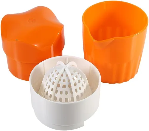 Miniatura 9 de Exprimidor de naranja, exprimidor de mano exprimidor de cítricos, tapa manual, rotación, prensa escariador para limón, lima, pomelo con colador
