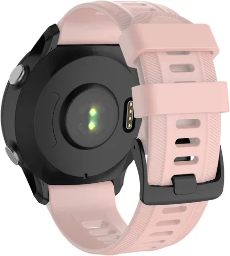 ISABAKE Correa de reloj para Garmin Forerunner 955/945/745, correa de repuesto de silicona de 0.866 in para pulseras Fenix 5/6/Approach S60 Rosa