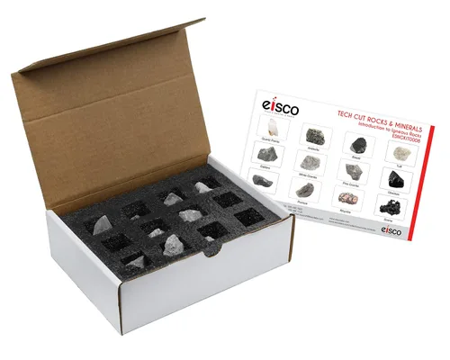 Miniatura 2 de EISCO Kit de introducción a rocas ígneas de 12 piezas, incluye especímenes de 1 pulgada, ideal para aulas de geología y laboratorios de pruebas