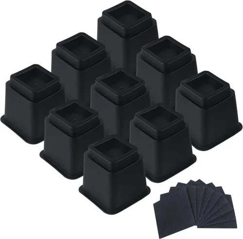 Miniatura 8 de DEDU Elevadores de cama de 3 pulgadas, resistentes, paquete de 9 elevadores de muebles para sofás de gran tamaño, elevadores de sofá con almohadilla