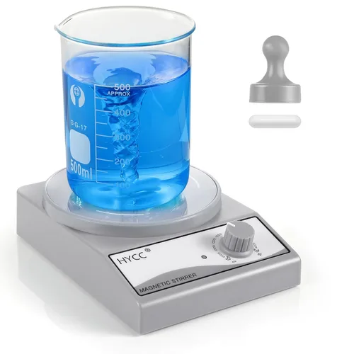 HYCC Agitador magnético de laboratorio con barra de agitación magnética y recuperador de barra de agitación, 3000 RPM, capacidad máxima: 3000 ml
