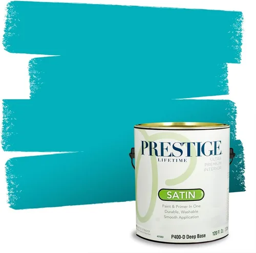 Miniatura 270 de Prestige Paints. - Base y pintura para exteriores en un solo galón, 1 galón. plano, comparable con Sherwin Williams Topsail. SW6799-PCM