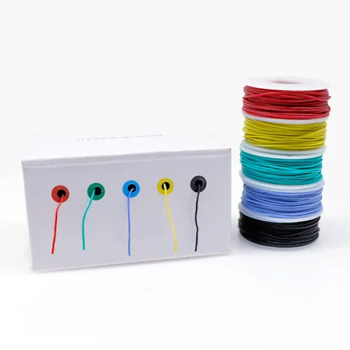 Miniatura 8 de Treedix 5pcs 22AWG alambre flexible de conexión de silicona alambre 22 calibre estañado cobre puente cables de goma de silicona aislados 5