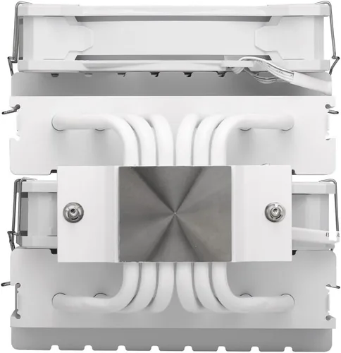 Miniatura 7 de Cooler Master Hyper 622 Halo White Enfriador de aire de CPU de doble torre, ventilador PWM de 120 Halo², ARGB de doble bucle, 6 tubos de calor