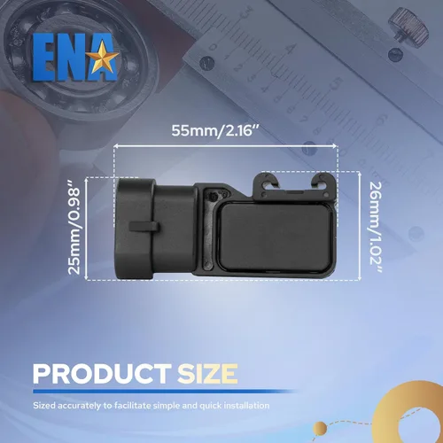 Miniatura 8 de ENA Sensor de presión absoluta del colector compatible con Chevy Chevrolet GMC Honda Buick Cadillac Pontiac Isuzu Alero Amigo Astra Ascender Axiom