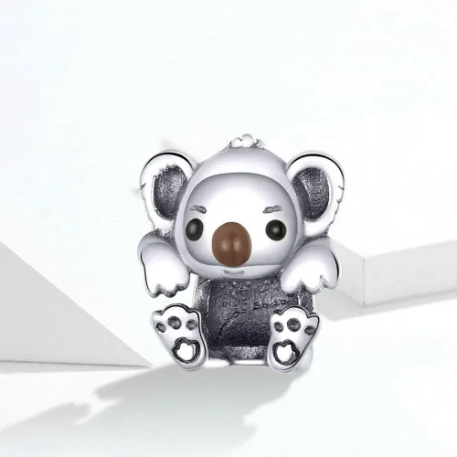 Miniatura 2 de Dije de plata de ley 925 para perro, dinosaurio, araña, gato, animal, delfín, ratón para pulsera Pandora