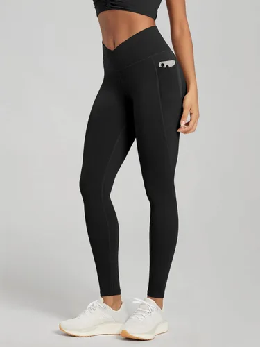 Miniatura 2 de ODODOS Leggings Suaves como Mantequilla de Cintura Cruzada con Bolsillos para Mujeres, ODCLOUD Pantalones de Yoga Lounge Cruzados de 25" / 28