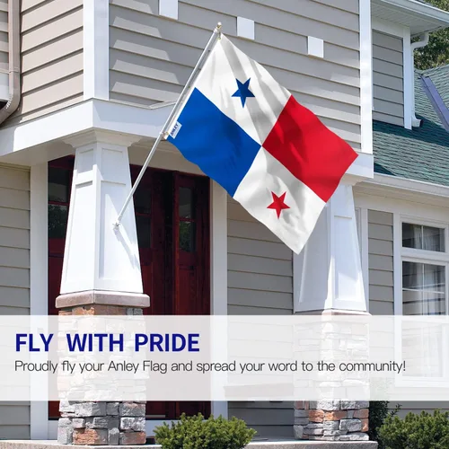Miniatura 2 de ANLEY Fly Breeze - Bandera de Panamá de 3 x 5 pies, color vivo y a prueba de decoloración, cabecera de lona y doble costura, banderas nacionales