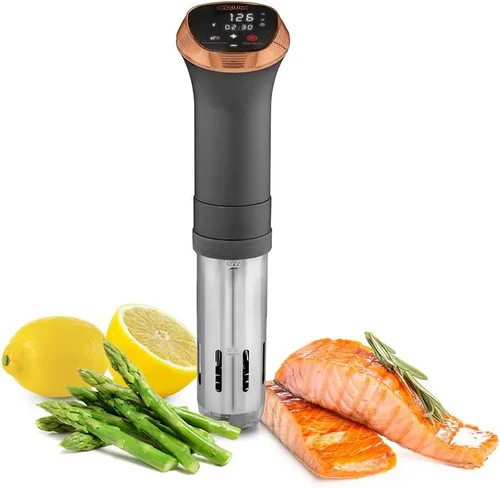 Crux Sous Vide - Cocina de precisión, cocina lenta de estilo profesional saludable, bomba silenciosa de 360 grados, pantalla táctil retroiluminada,