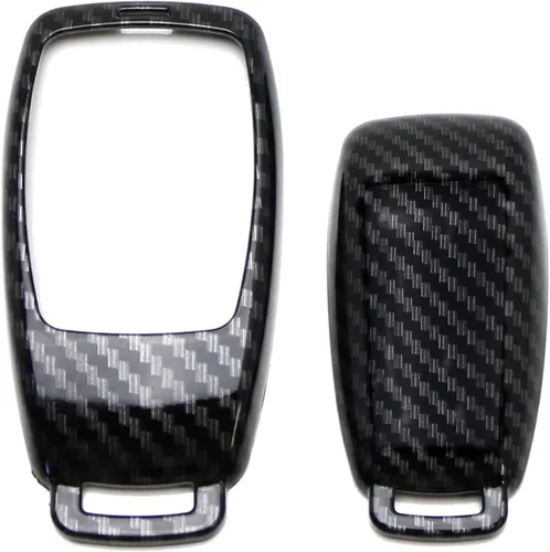 Miniatura 7 de iJDMTOY Llavero con patrón de fibra de carbono negro brillante compatible con Mercedes Clase E 2017 en adelante, Clase S 2018 en adelante, Clase G