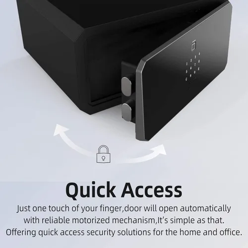 Miniatura 4 de Caja de seguridad serie W con llave, caja fuerte, 1.45 pies cúbicos con contraseña y huella dactilar, cajas de seguridad para el hogar 1.45 pies