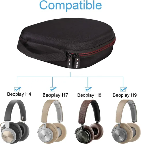 Miniatura 6 de LTGEM - Funda compatible con auriculares inalámbricos Bang & Olufsen Beoplay HX / H95 / H100, bolsa de almacenamiento de viaje para oficina