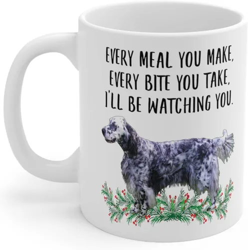 Miniatura 3 de Divertida taza de café con texto en inglés Setter Blue Belton para mujer, regalo para el Día de la Madre 2025 Every Meal You Make Every Bite You