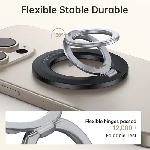 Miniatura 5 de SYNCWIRE Soporte de anillo MagSafe, soporte magnético para anillo de teléfono, soporte magnético para teléfono celular, soporte compatible