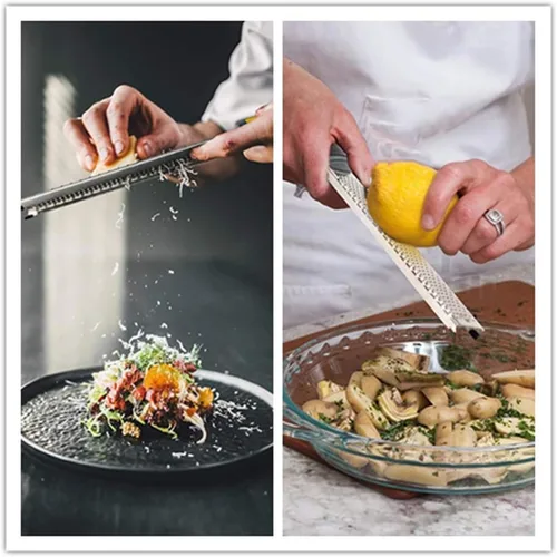 Miniatura 6 de Zester de limón, rallador de queso, juego de ralladores de acero inoxidable 304 de alta calidad, para queso parmesano, cítricos, limón, lima